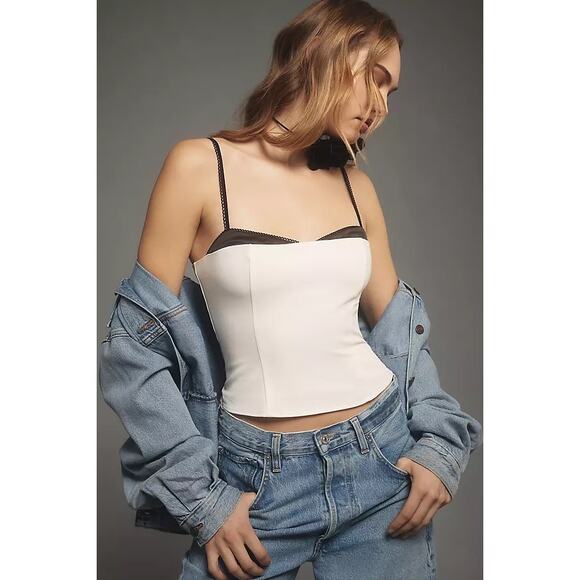 Reformation Tops - Reformation Melanie Sweetheart Neck Top White Women’s Size 0